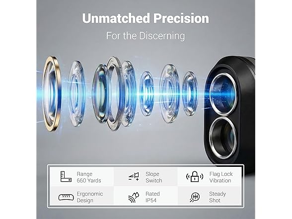 White/Black 660 Yards Golf Range Finder