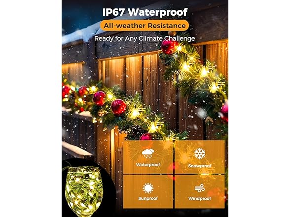 Brightever LED Christmas Lights - 900 Bulbs 295FT