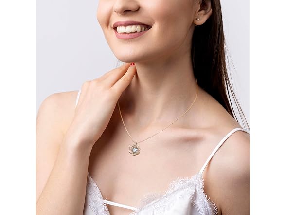 PASADAZ Elegant Moissanite Necklace fo