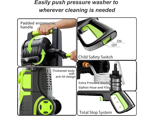 FOTING BC1605826043998 Pressure washer (Green) (Open Box) - Gallery 6