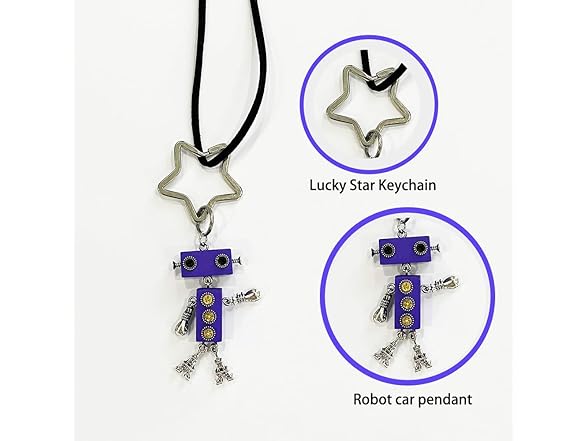 Kgtee Punk Robot Car Pendant Purple