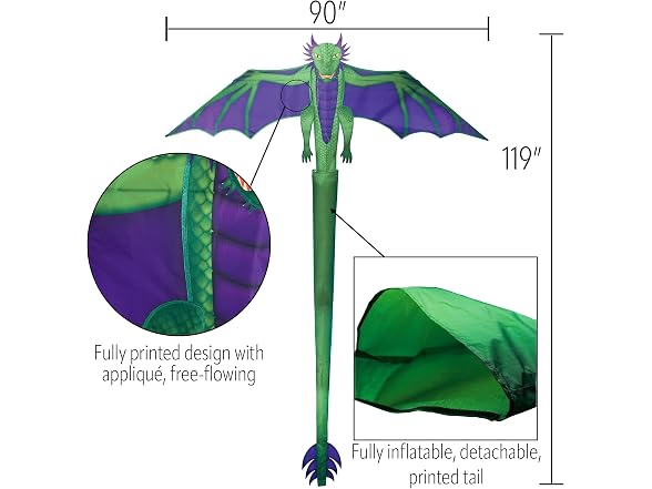 In the Breeze 3399 90-inch Dragon Kite