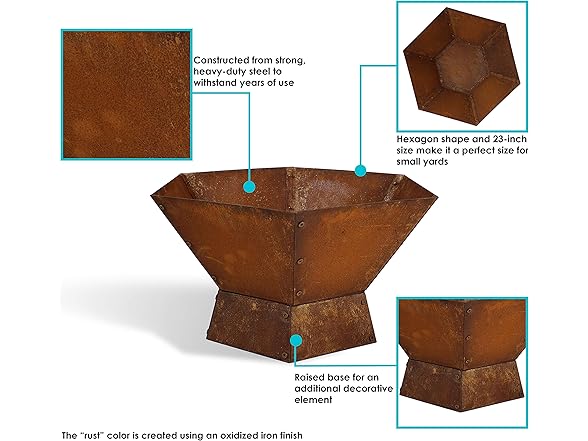 Sunnydaze Rustic Affinity 24-Inch Fire Pit