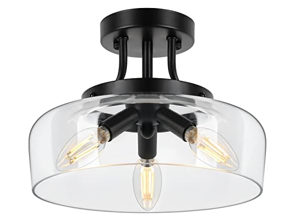 TOBUSA 3-Light Semi Flush Mount Ceiling Light