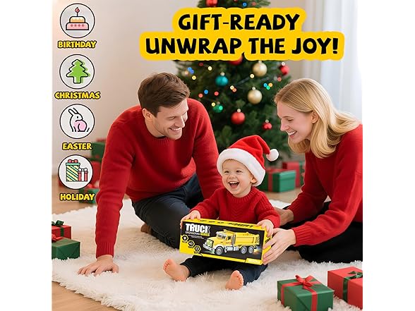 ALOTJOY Dump Truck Toy for Toddlers