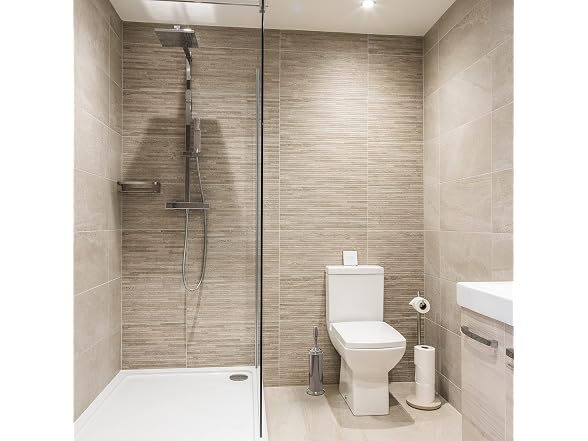Splash Home Kolva Stainless Steel Toilet Brush with Holder