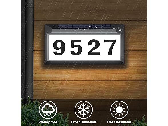 Solar Light Address Sign