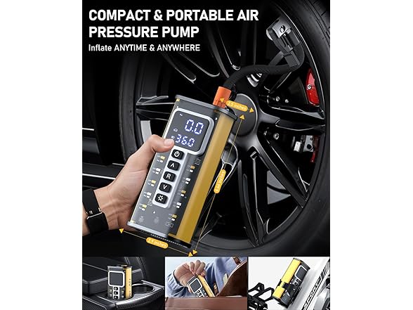 Teffim Portable Air Compressor | 150PSI | 10000mAh