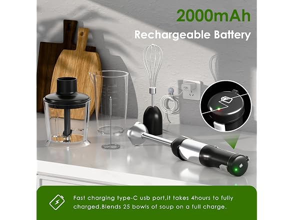 WHUTO Cordless Hand Blender