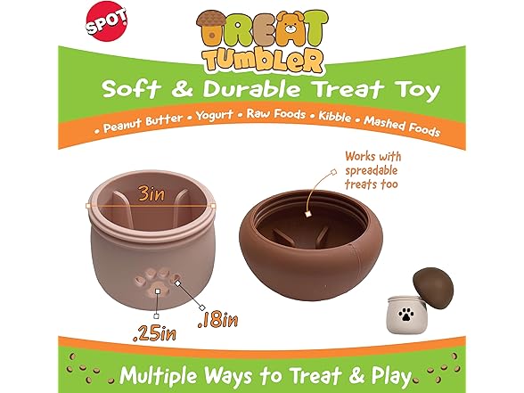 SPOT Treat Tumbler Mushroom – Freezable & Fillable