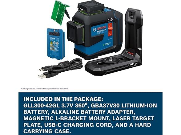Bosch GLL300-42GL-RT-CR Green-Beam Three-Plane Laser