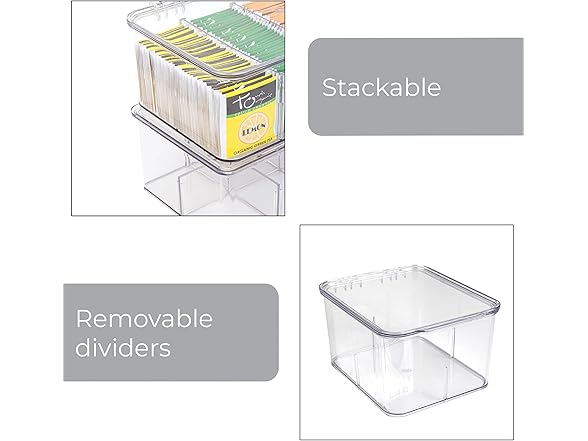 Smart Design 4-Compartment Tea Organizer