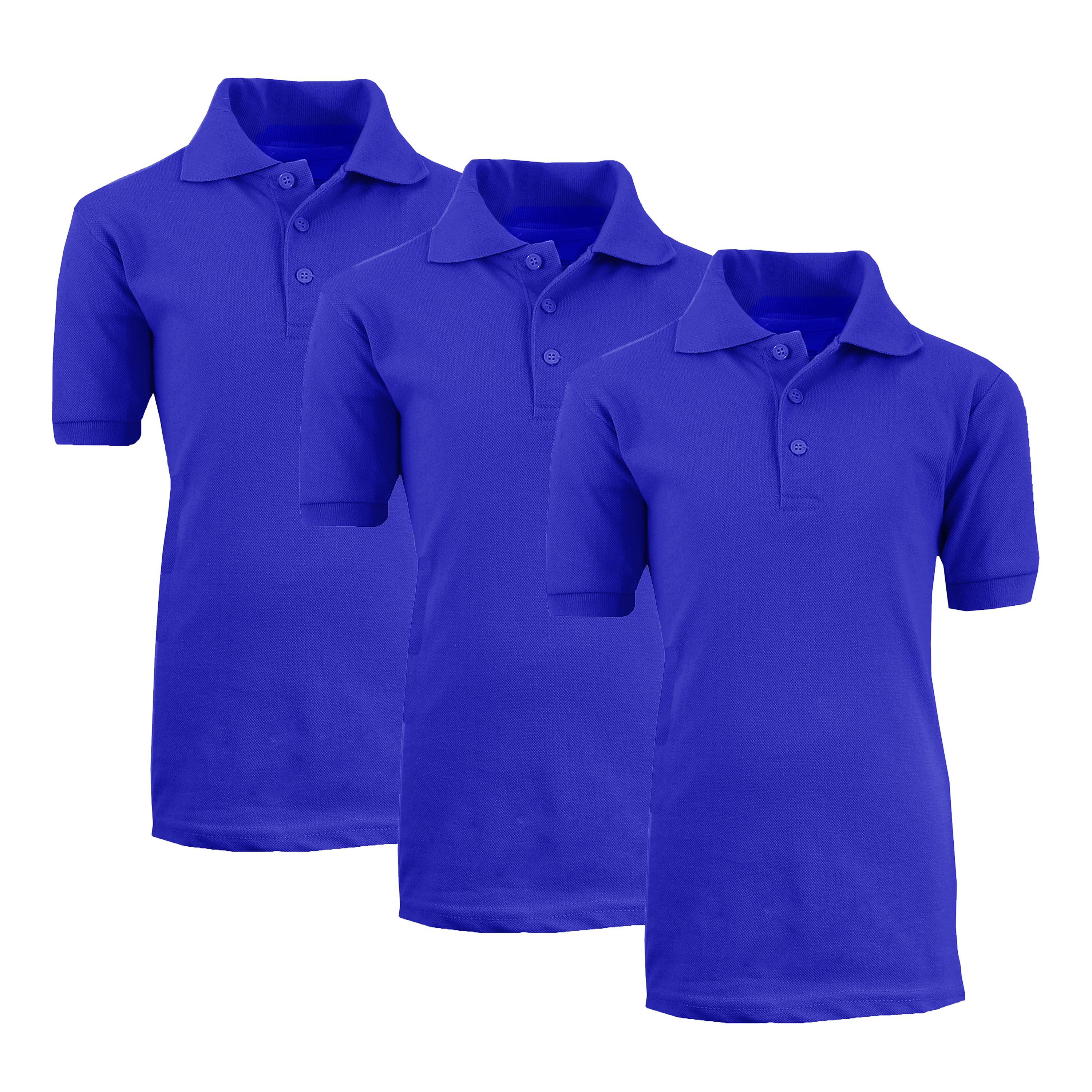 3PK Boys Short Sleeve School Polo - Gallery 27