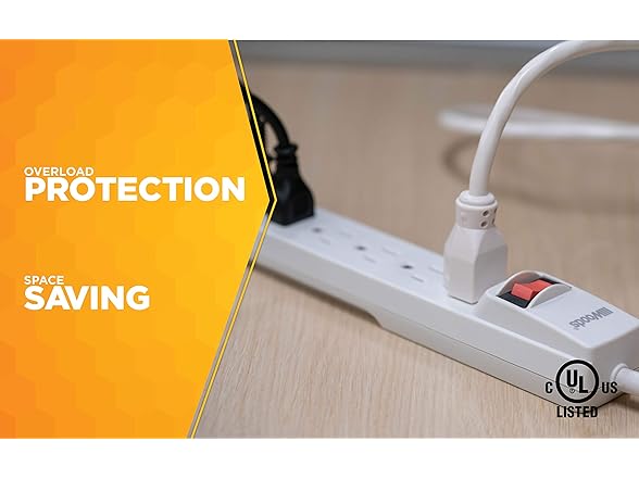 Woods 41345 Surge Protector with Overloa