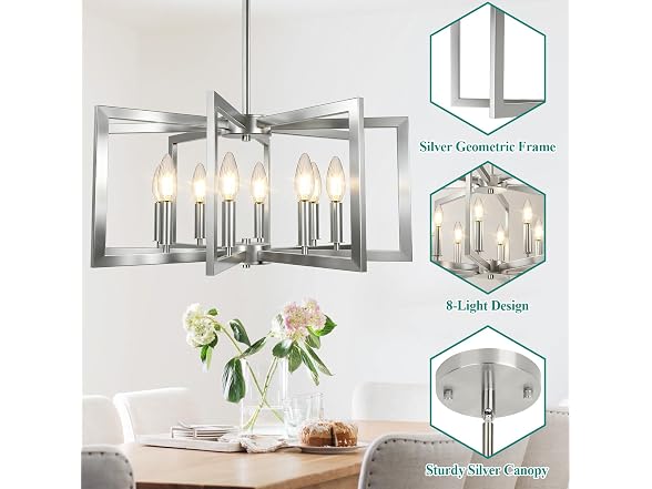Bairth B0FM319F5X Brushed Nickel Kitchen Chandelier