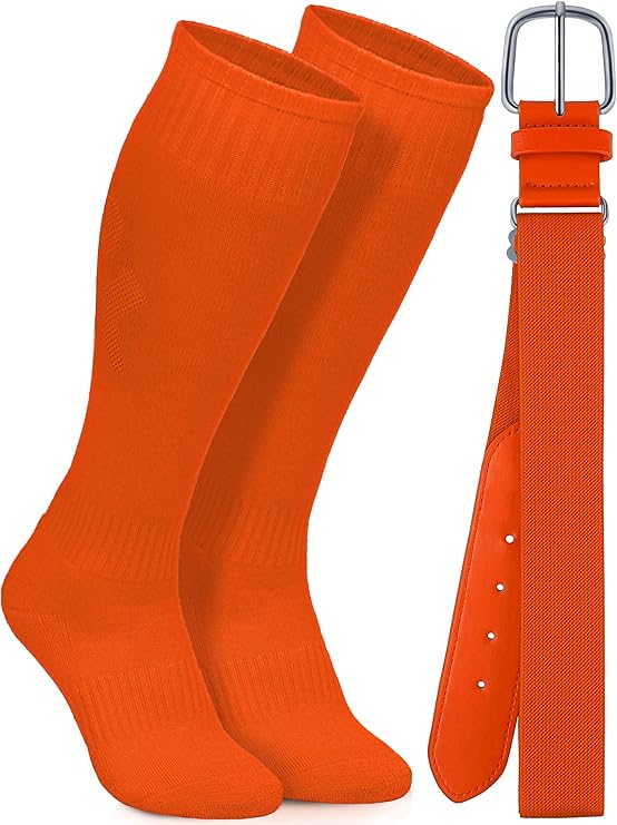 2 Pairs Baseball Socks & Belt Combo Set - Gallery 2