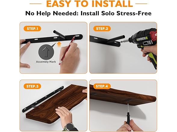 Avytronx Floating Shelves for Wall Walnut