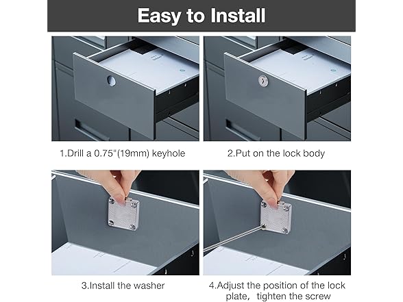 Cabinet Drawer Locks Keyed 3/4" 1pk