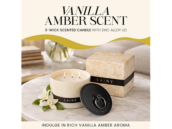 Vanilla Scent 3-Wick Scented Candle