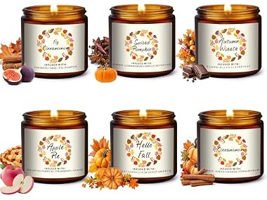 $14.99, Was $34.99, 57% Off! keliperry Fall Scented Candles Set dealfomo