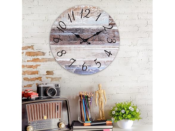 Stonebriar Vintage Farmhouse 14" Hanging Wall Clock