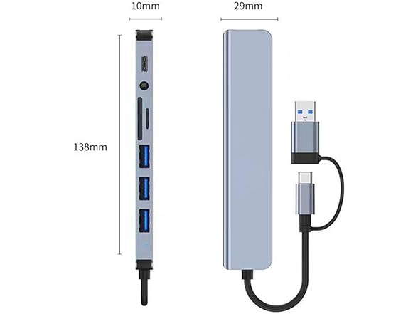 JUEJUEZI USB Hub 3.0 Multiport Adapter