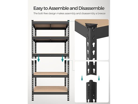 SONGMICS UGLR300B01 SONGMICS 5-Tier Storage Shelve