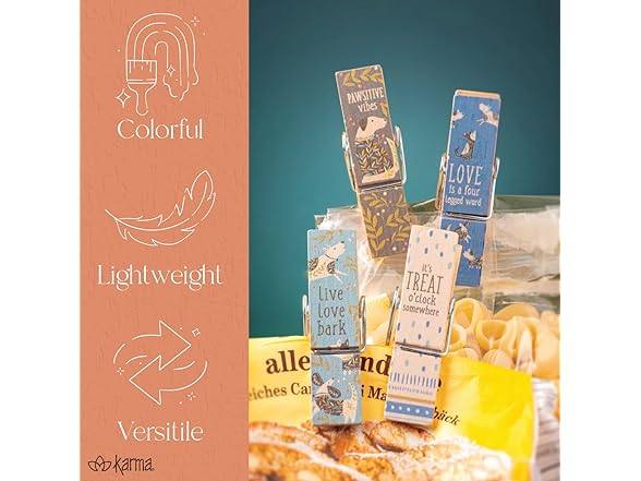 Karma Tile Floral Chip Clips