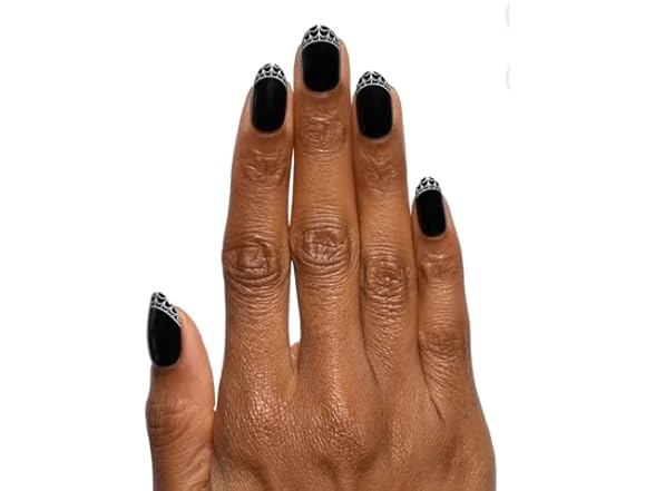 Olive & June Super Stick Mani Press-On Nails Spiderweb French