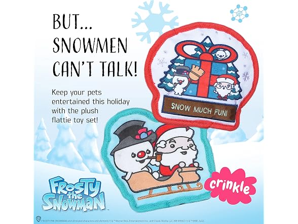 Frosty the Snowman Dog Toys 2pc