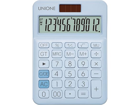 UNIONE Pink Calculator with a Bright LCD
