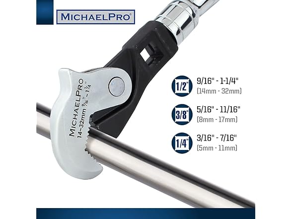 MichaelPro 3-Pc e Adjusting Crowfoot Wrench Set