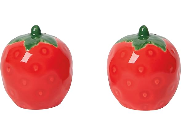 Jubilee Berry Sweet Salt and Pepper Stoneware Shakers 2 x 2 x 2.5in