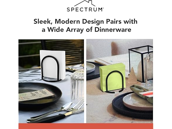 Spectrum Euro Napkin Holder Black