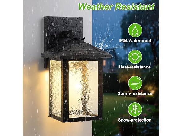 BesLowe Solar Wall Lights Outdoor - Gallery 5