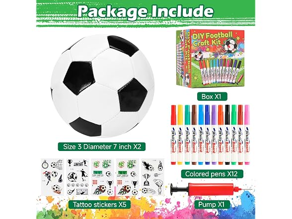 Defresit 2 Pack DIY Soccer Ball Kit