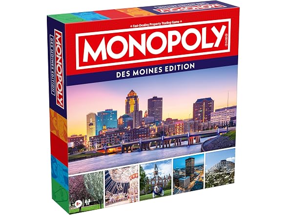 Monopoly Board Game – Des Moines, IA Edition