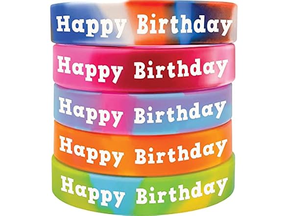 Teacher Created Resources Tie-Dye Happy Birthday Wristbands