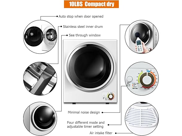 Nightcore Compact Laundry Dryer