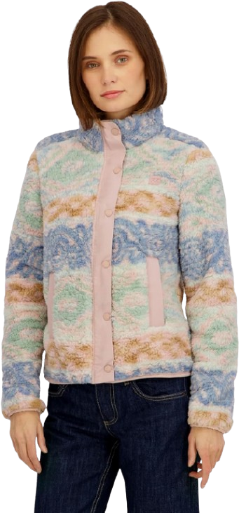 Billabong Womens Full Zip Sherpa Aztec Print Jacket - Gallery 8