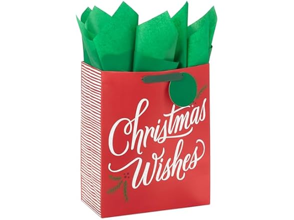 Hallmark 13" Large Christmas Gift Bag with Tissue