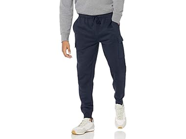 $5.99, Was $23.90, 74% Off! Amazon Essentials Mens RelaxedFit Cargo Fleece Jogger dealfomo