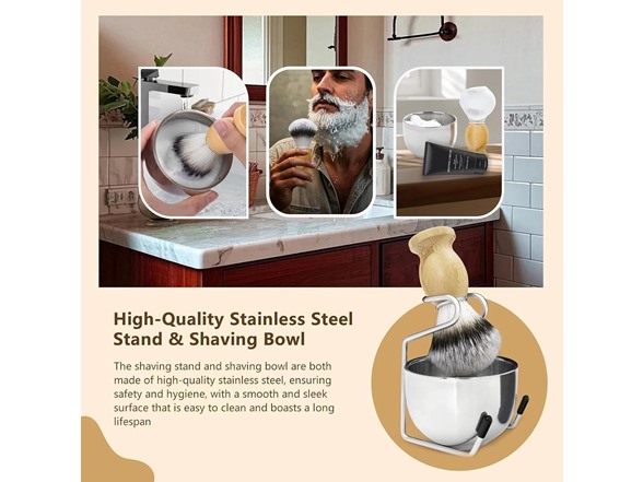 3 in 1 Shaving Brush & Bowl Kit