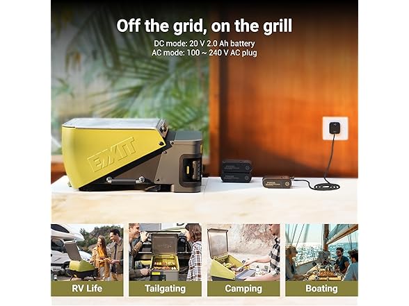 20V Portable Wood Pellet Grill Smoker