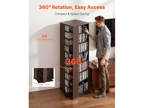 Media Storage Cabinet, CD Rack Tower