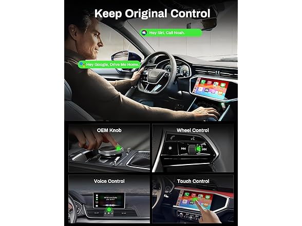 YUQUYI 2-in-1 Wireless CarPlay Adapter