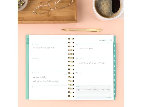 Mead Cambridge 2027 Planner, Weekly & Monthly, 5.5" x 8.5", Glimmer (1843-200-27)