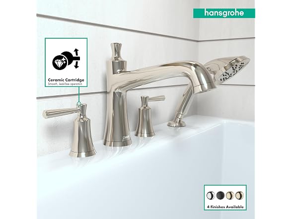 hansgrohe Joleena Transitional 2-Handle 22" Roman Tub Filler