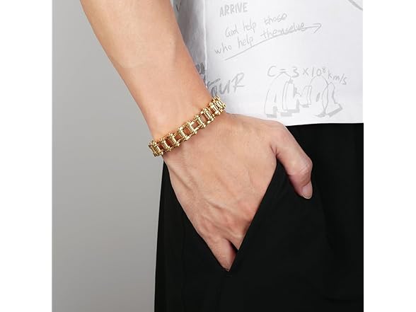 XINXUSP Motorcycle Bracelet Gold