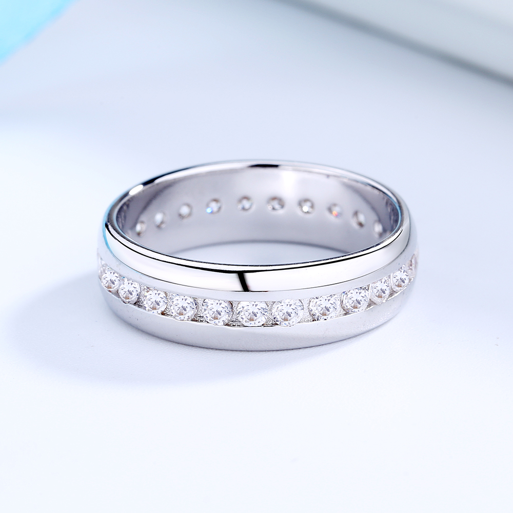 Channel Set Crystal Band - Gallery 3